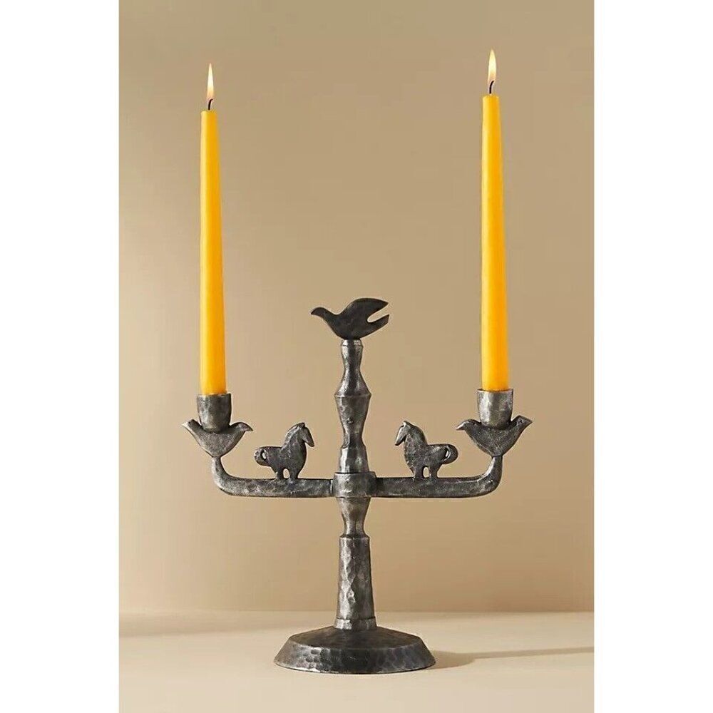NEW ANTHROPOLOGIE SCARLET CANDELABRA SMALL